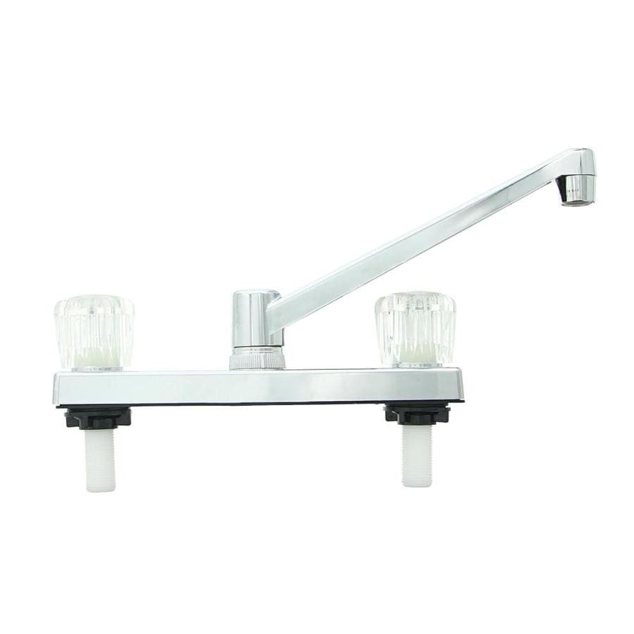 Road Home Chrome 2 Handle Deck Mount Low Arc Kitchen Faucet At