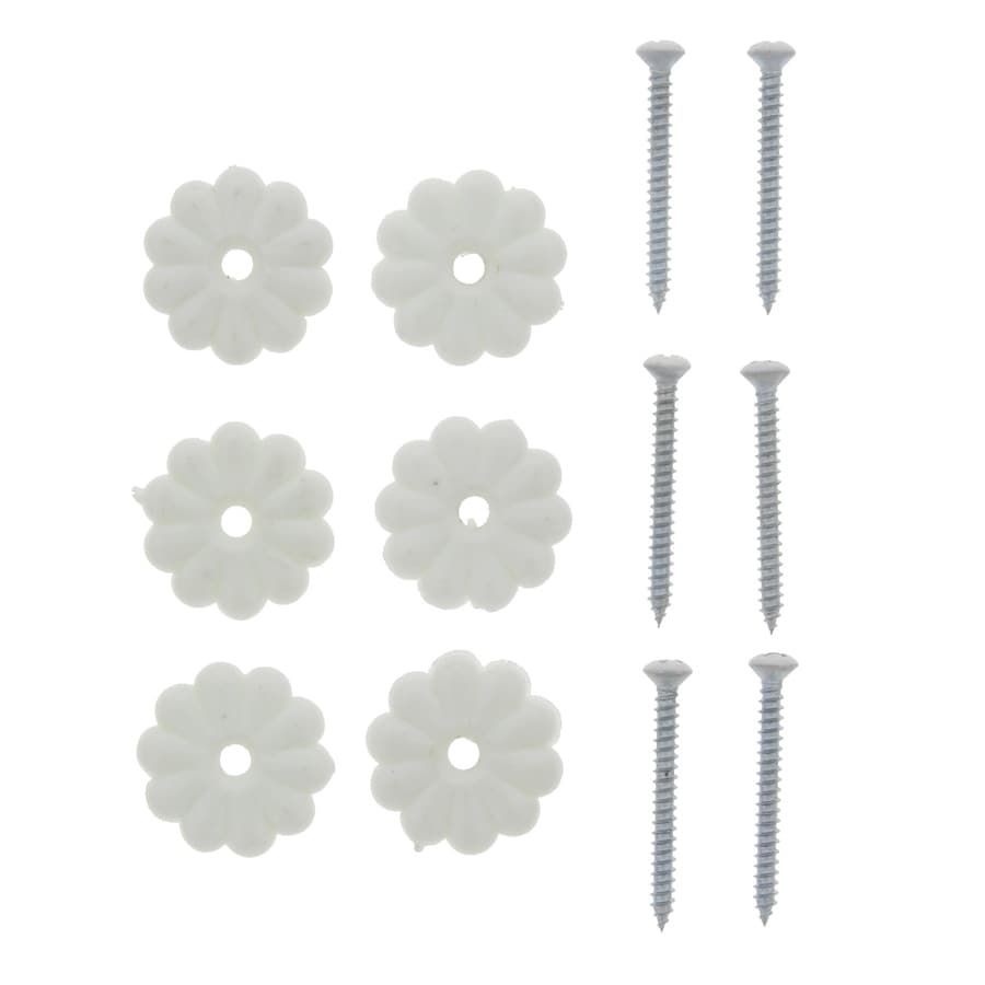 Road Home 6 Piece Plastic White Combo Fastener Kit At