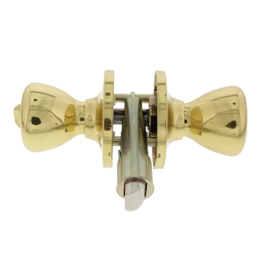 Road Home Polished Brass Privacy Door Knob Single Pack At Lowes Com
