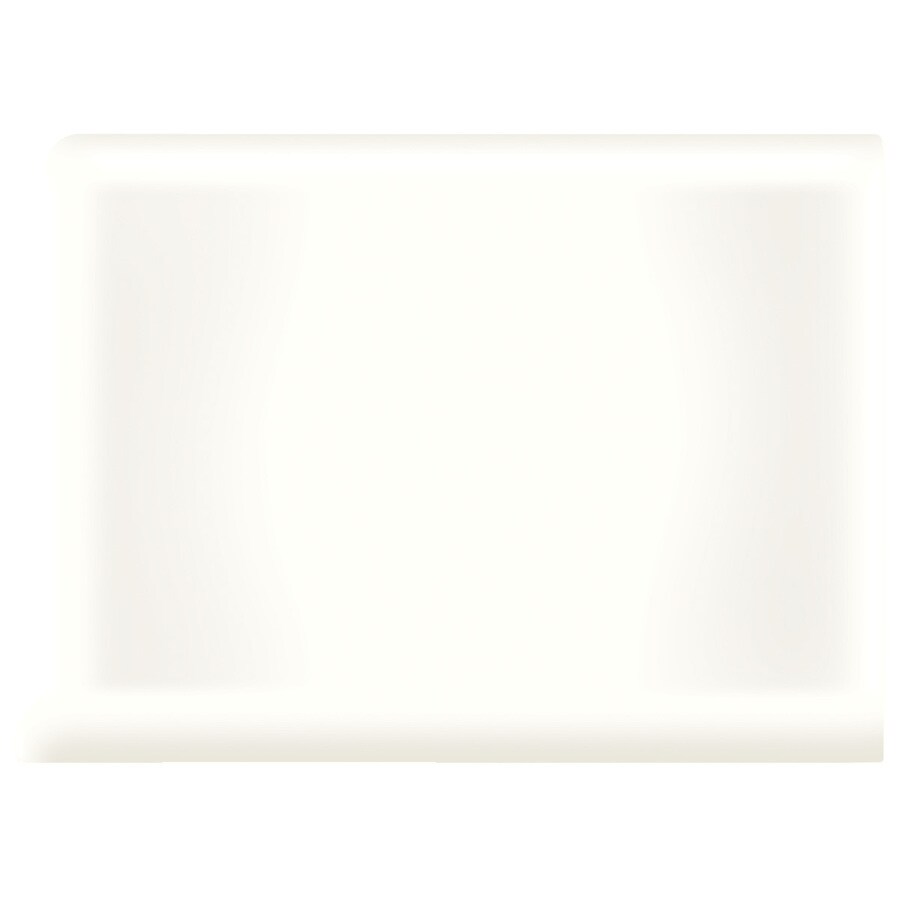 American Olean Matte Designer White Ceramic Cove Base Tile (4-in x 4-in)