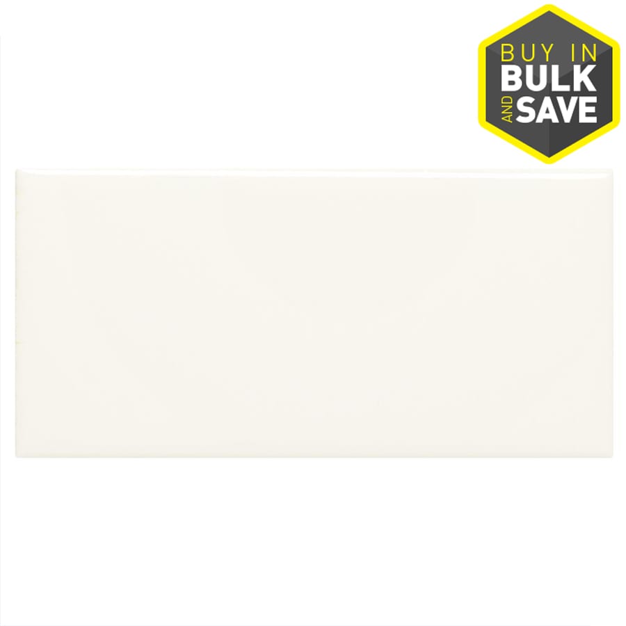 Shop American Olean Starting Line White Gloss Ceramic Wall Tile ... - American Olean Starting Line White Gloss Ceramic Wall Tile (Common: 3-in x