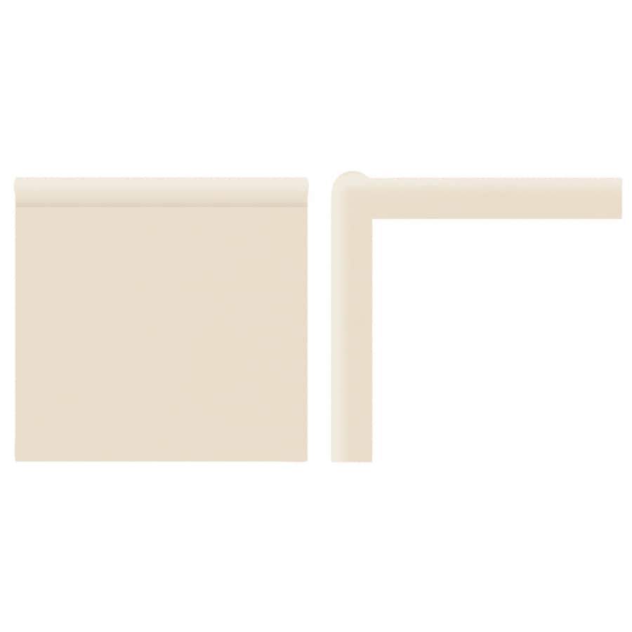American Olean Bright Gloss Almond Ceramic Mud Cap Corner Tile American Olean Bright Gloss Almond Ceramic Mud Cap Corner Tile Common 2 In X Actual