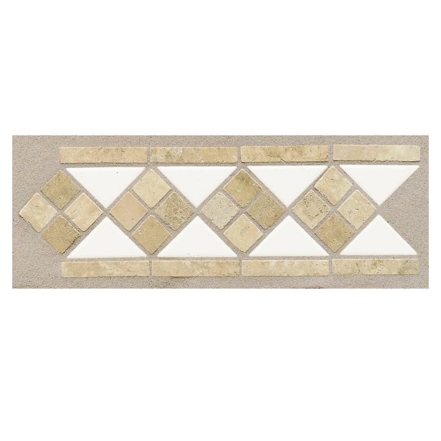 American Olean SL10412LSTCCBP Starting Line White Gloss Ceramic Listello Tile (Common: 4-in x 12-in; Actual: 4-in x 12-in)