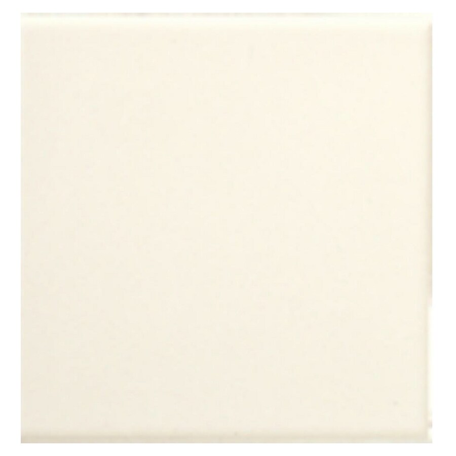 American Olean SL21SC4449HCBP Starting Line Biscuit Matte Ceramic Bullnose Tile (Common: 4-in x 4-in; Actual: 4.25-in x 4.25-in)