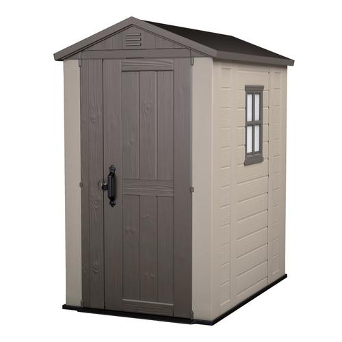 Keter 4-ft x 6-ft Factor Gable Storage Shed in the Vinyl & Resin ...