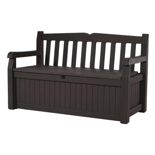 Keter Eden 54 6 In L X 23 4 70 Gallon Espresso Brown Deck Box 70 Gallon Espresso Brown Deck Box