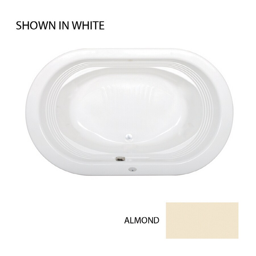 Jacuzzi 72"L x 44"W Almond Acrylic Tub in the Bathtubs department at