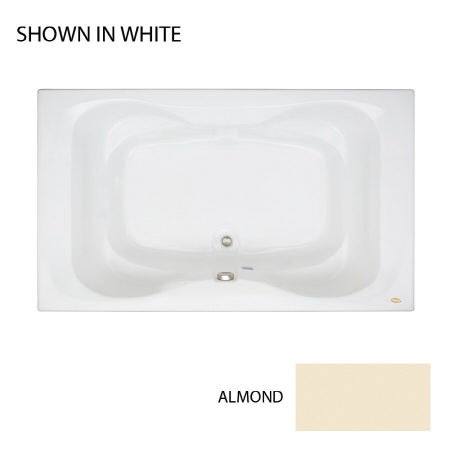 Jacuzzi MIT6042BCXXXXA Mito 42-in W x 60-in L Almond Acrylic Hourglass In Rectangle Center Drain