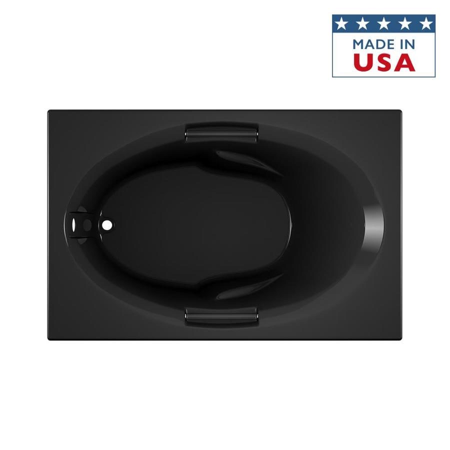 Jacuzzi 60"L x 36"W Black Acrylic Tub in the Bathtubs department at