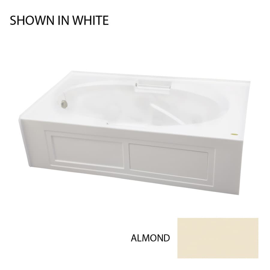 Jacuzzi K618958 72"L x 42"W Almond Acrylic Tub