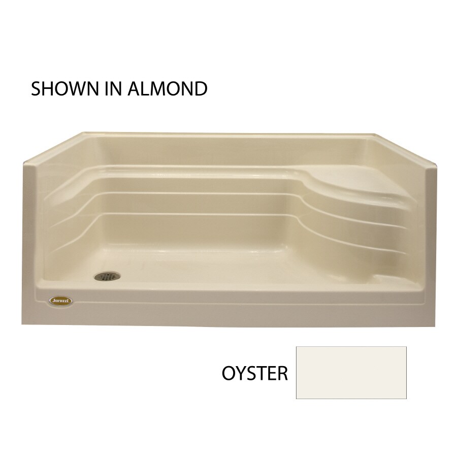 Jacuzzi J279969 Bonaire Oyster Acrylic 1-Piece Shower with Integrated Seat (Common: 32-in x 60-in; Actual: 84.5-in x 32-in x 60-in)
