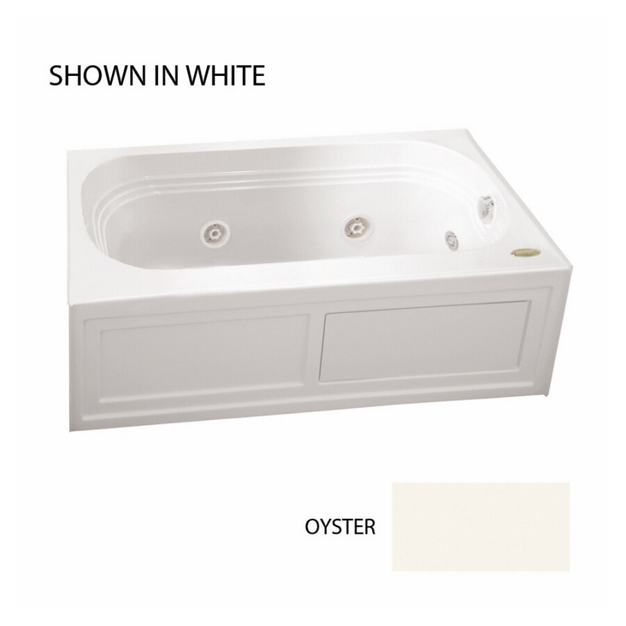 Jacuzzi Oyster Acrylic Skirted Jetted Whirlpool Tub at
