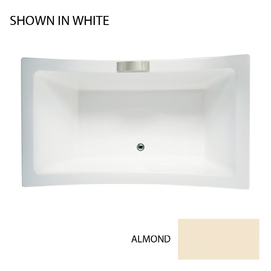 Jacuzzi ALL6636BCXXXXA Allusion 36-in W x 66-in L Almond Acrylic Rectangular Center Drain