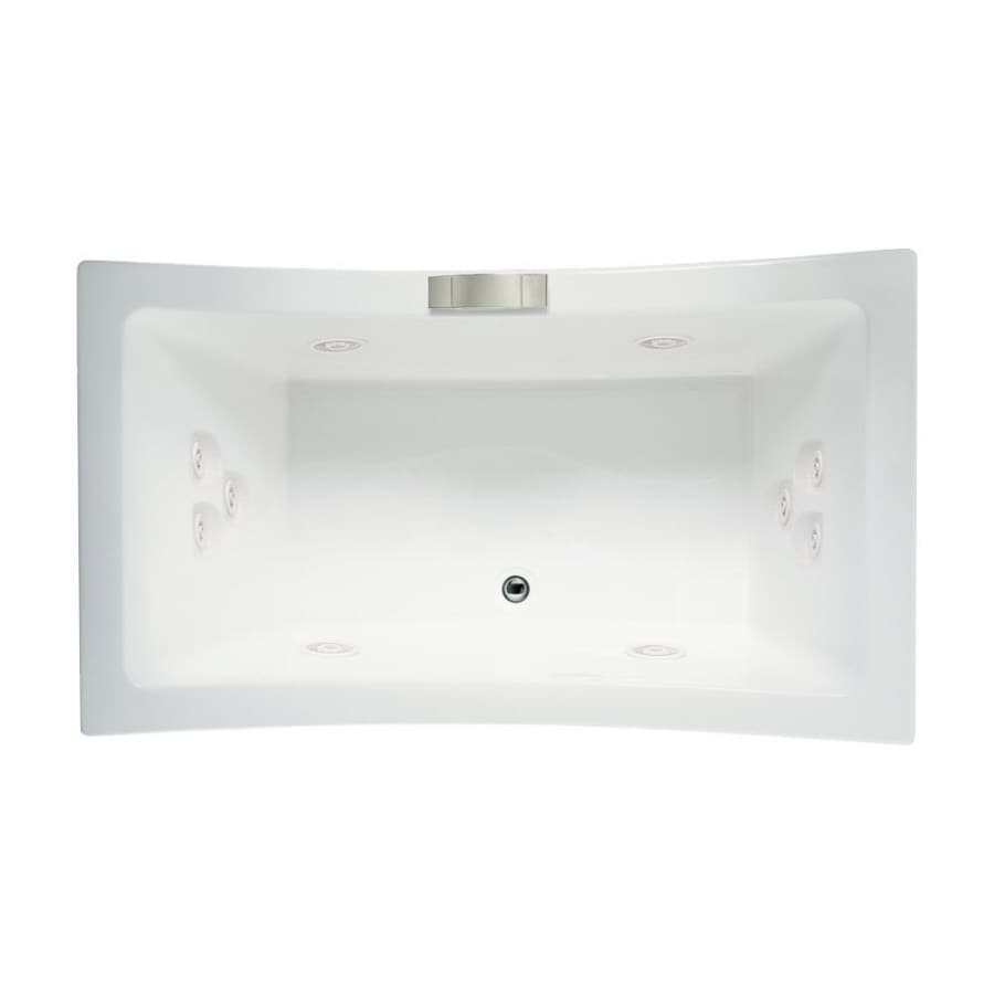 Jacuzzi ALL6636WCR4CHW Allusion 2-Person White Acrylic Rectangular Whirlpool Tub (Common: 36-in x 66-in; Actual: 26-in x 36-in x 66-in)