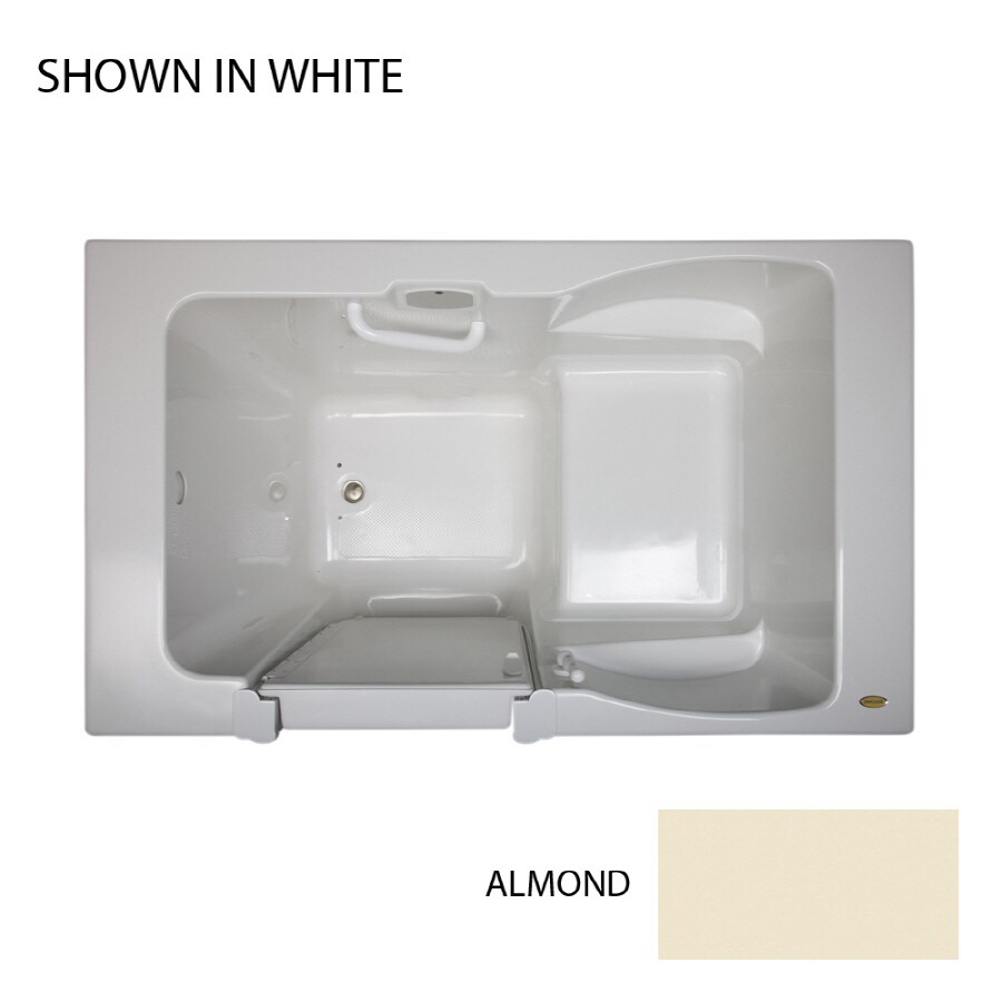 Jacuzzi 60"L x 36"W Almond Acrylic WalkIn Tub in the Bathtubs
