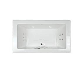 Jacuzzi Sia 72-in White Acrylic Drop-In Whirlpool Tub And Air Bath with Front Center Drain