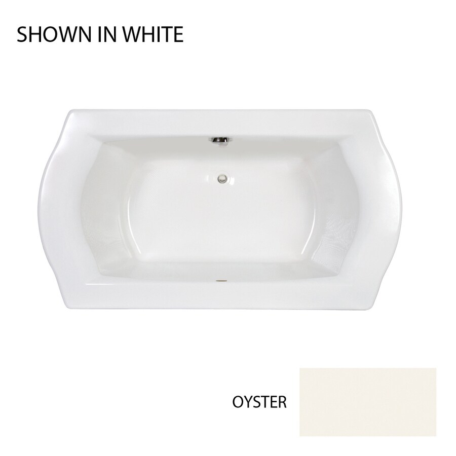Jacuzzi SAL6636BCXXXXY Salerno 36-in W x 66-in L Oyster Acrylic Rectangular Center Drain