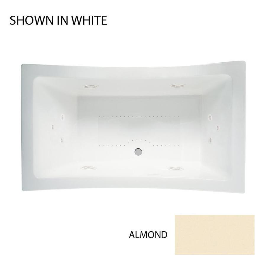 Jacuzzi ALL7236CCR5CHA Allusion 72-in L x 36-in W x 26-in H 2-Person Almond Acrylic Rectangular Drop-In Whirlpool Tub and Air Bath