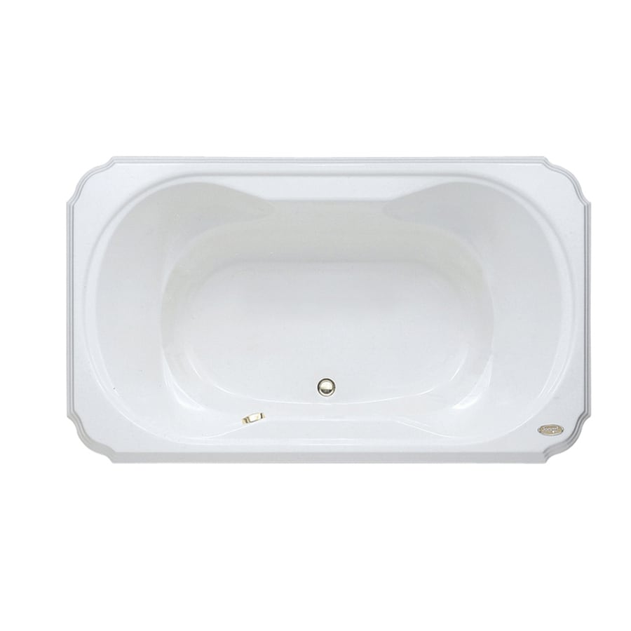 Jacuzzi BEL6042BCXXXXW Bellavista 42-in W x 60-in L White Acrylic Hourglass In Rectangle Center Drain