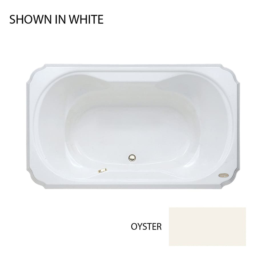Jacuzzi BEL6042BCXXXXY Bellavista 42-in W x 60-in L Oyster Acrylic Hourglass In Rectangle Center Drain
