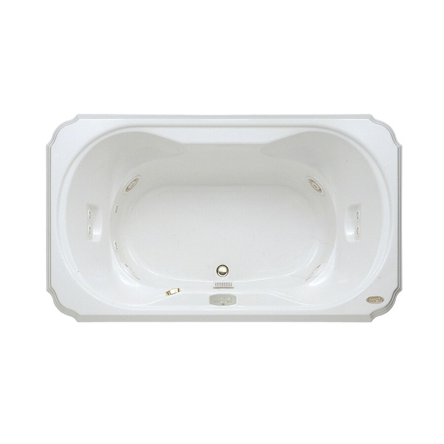 Jacuzzi BEL6042WCR5IWW Bellavista White Acrylic Hourglass in Rectangle Whirlpool Tub (Common: 42-in x 60-in; Actual: 26-in x 42-in x 60-in)