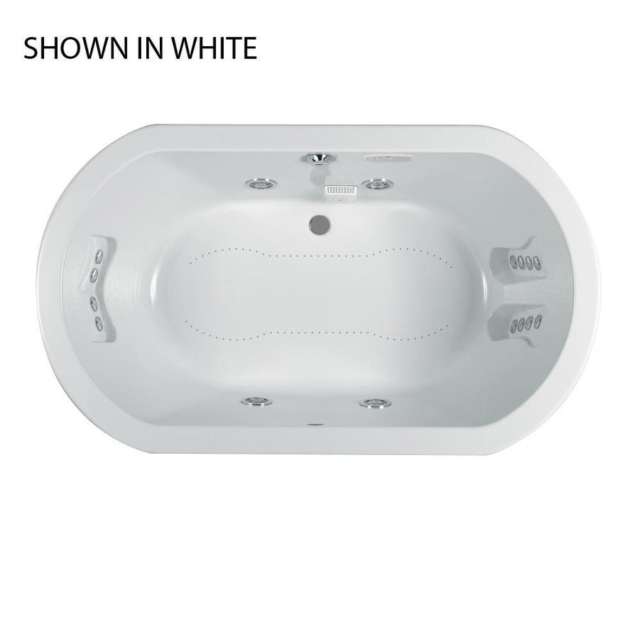 Jacuzzi DUE6042CCR4IWW Duetta 60-in L x 42-in W x 26-in H White Acrylic Oval Drop-In Whirlpool Tub and Air Bath