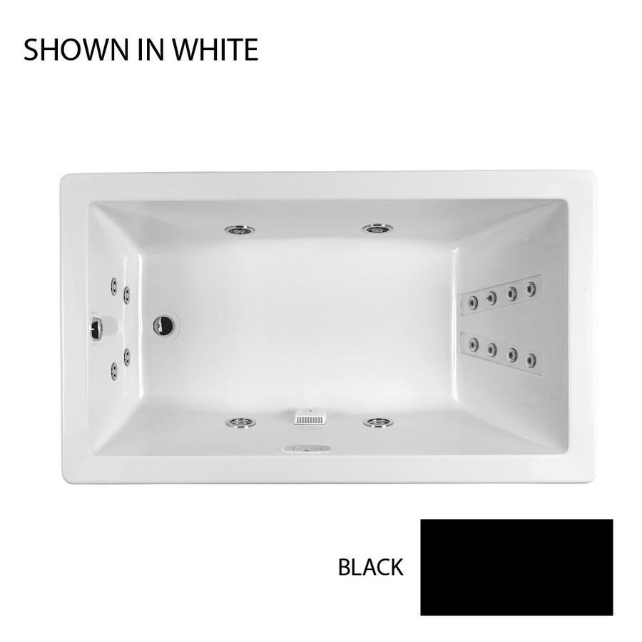 Jacuzzi ELA6042WLR5CHB Elara Black Acrylic Rectangular Whirlpool Tub (Common: 42-in x 60-in; Actual: 26-in x 42-in x 60-in)