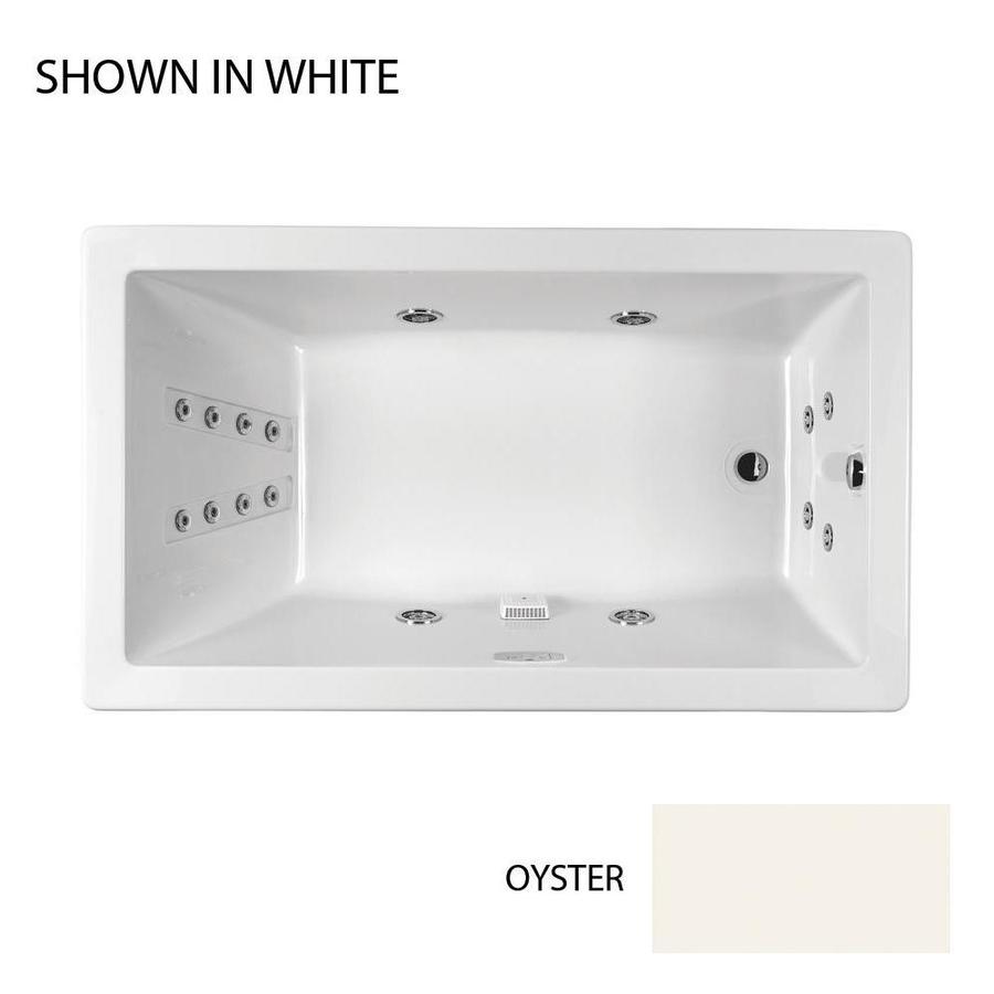 Jacuzzi ELA6636WRL5IHY Elara Oyster Acrylic Rectangular Whirlpool Tub (Common: 36-in x 66-in; Actual: 26-in x 36-in x 66-in)