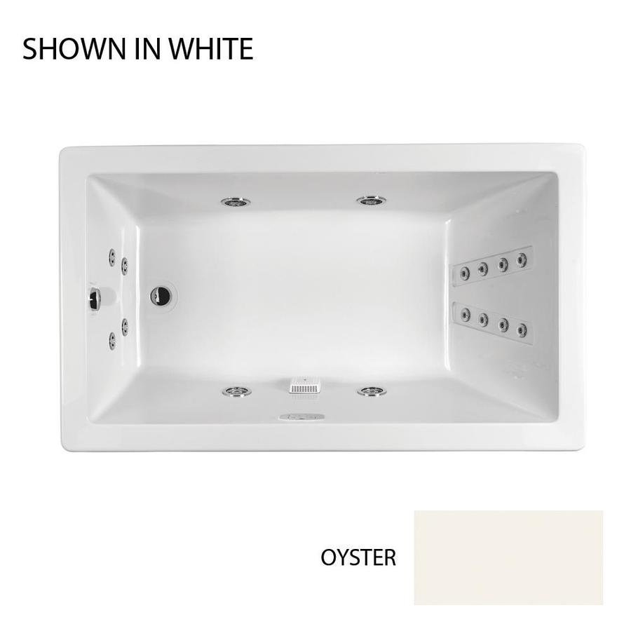 Jacuzzi ELA7242WLR5CWY Elara Oyster Acrylic Rectangular Whirlpool Tub (Common: 42-in x 72-in; Actual: 26-in x 42-in x 72-in)