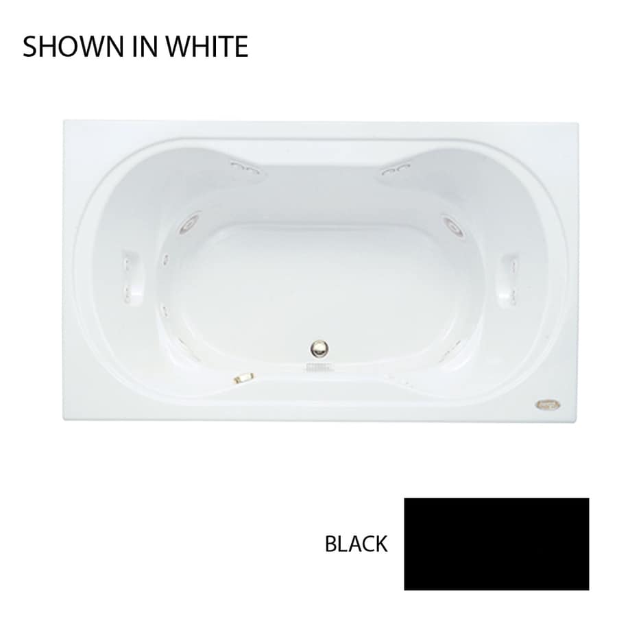 Jacuzzi REA7242WCR4IWB Real 42-in x 72-in Black Acrylic (Front Center Drain)