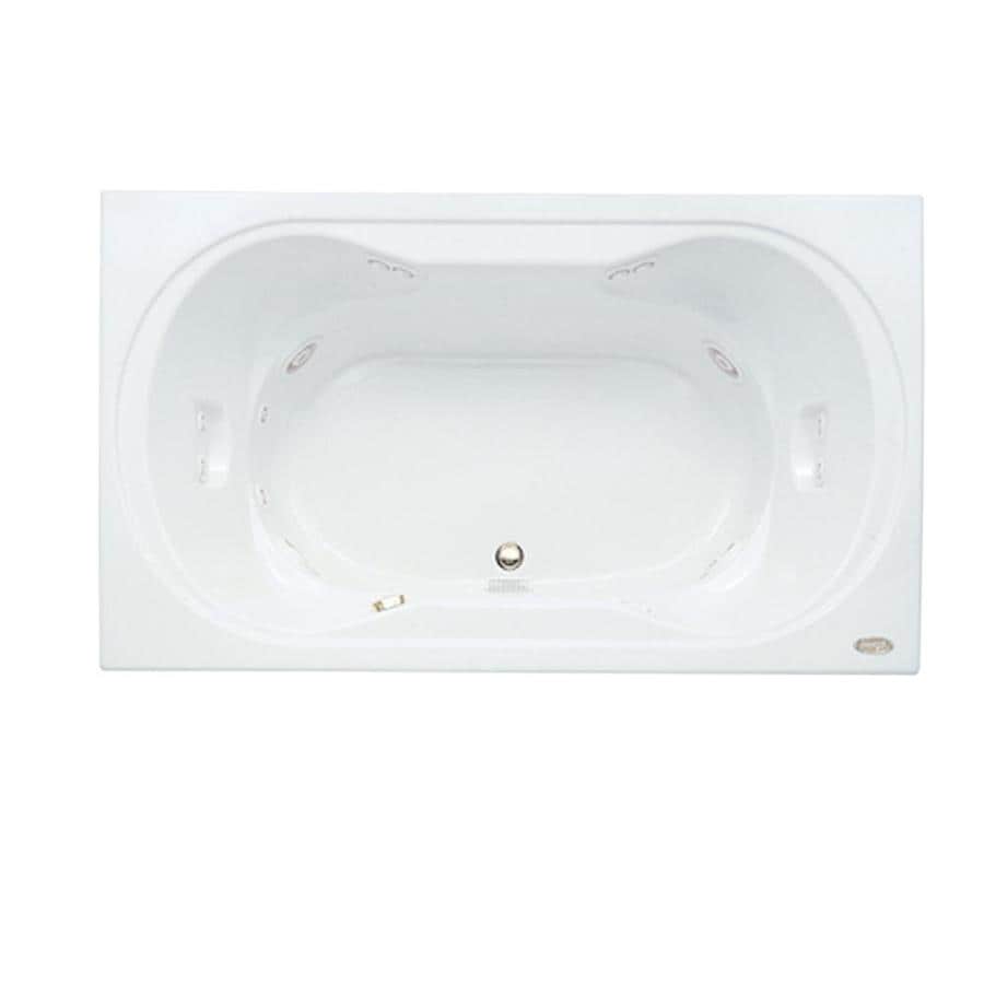 Jacuzzi REA7242WCR5CWW Real 42-in x 72-in White Acrylic (Front Center Drain)