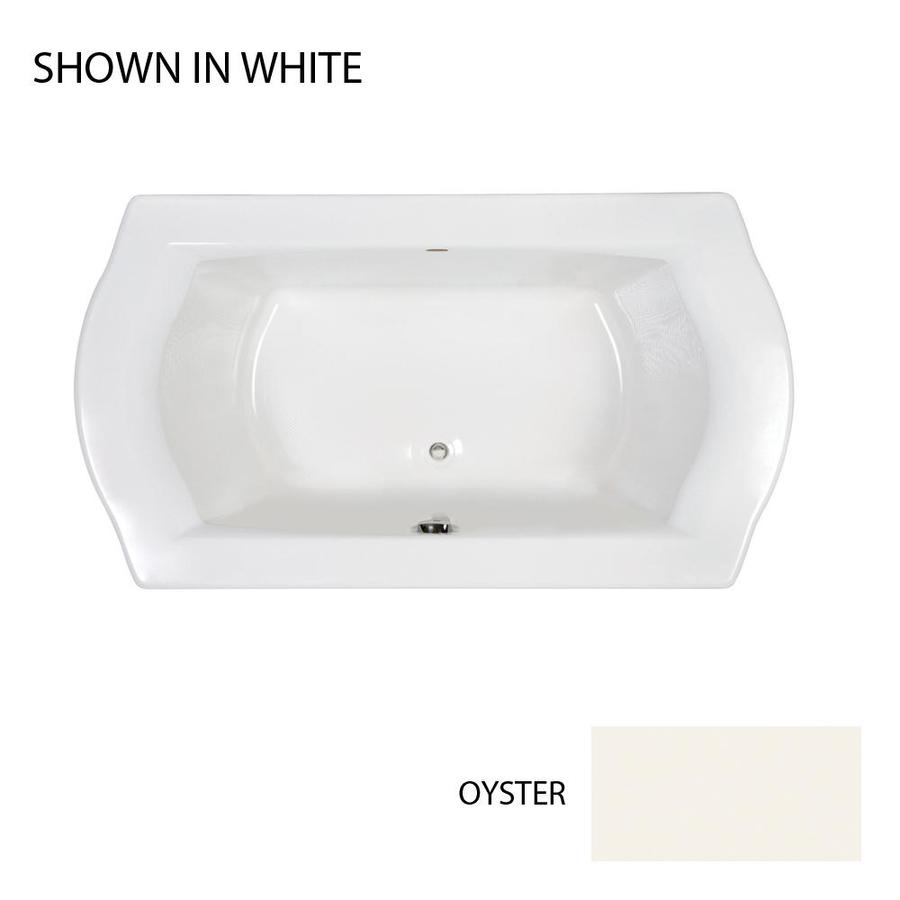 Jacuzzi SAL6636BCX2CXY Salerno Oyster Acrylic Rectangular Drop-In Bathtub with Front Center Drain (Common: 36-in x 66-in; Actual: 25-in x 36-in x 66-in)