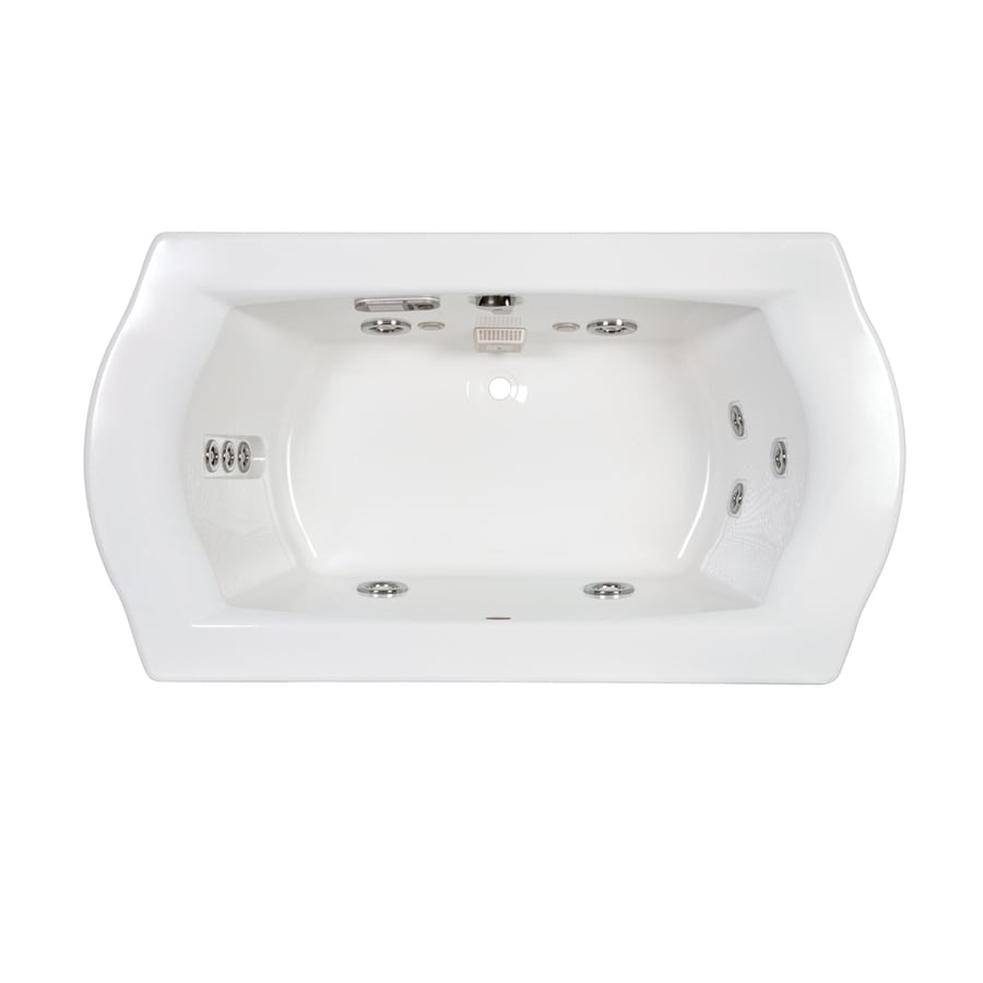 Jacuzzi SAL6636WCR5IWW Salerno 2-Person White Acrylic Rectangular Whirlpool Tub (Common: 36-in x 66-in; Actual: 24-in x 36-in x 66-in)
