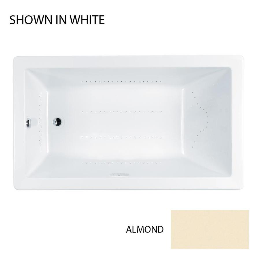 Jacuzzi Elara 66in L x 36in W x 26in H Almond Rectangular Air Bath