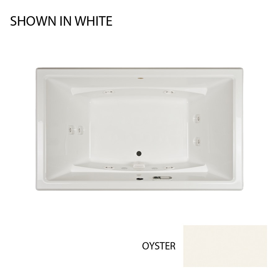 Jacuzzi ACE6636WCR4CHY Acero 2-Person Oyster Acrylic Rectangular Whirlpool Tub (Common: 36-in x 66-in; Actual: 25-in x 36-in x 66-in)