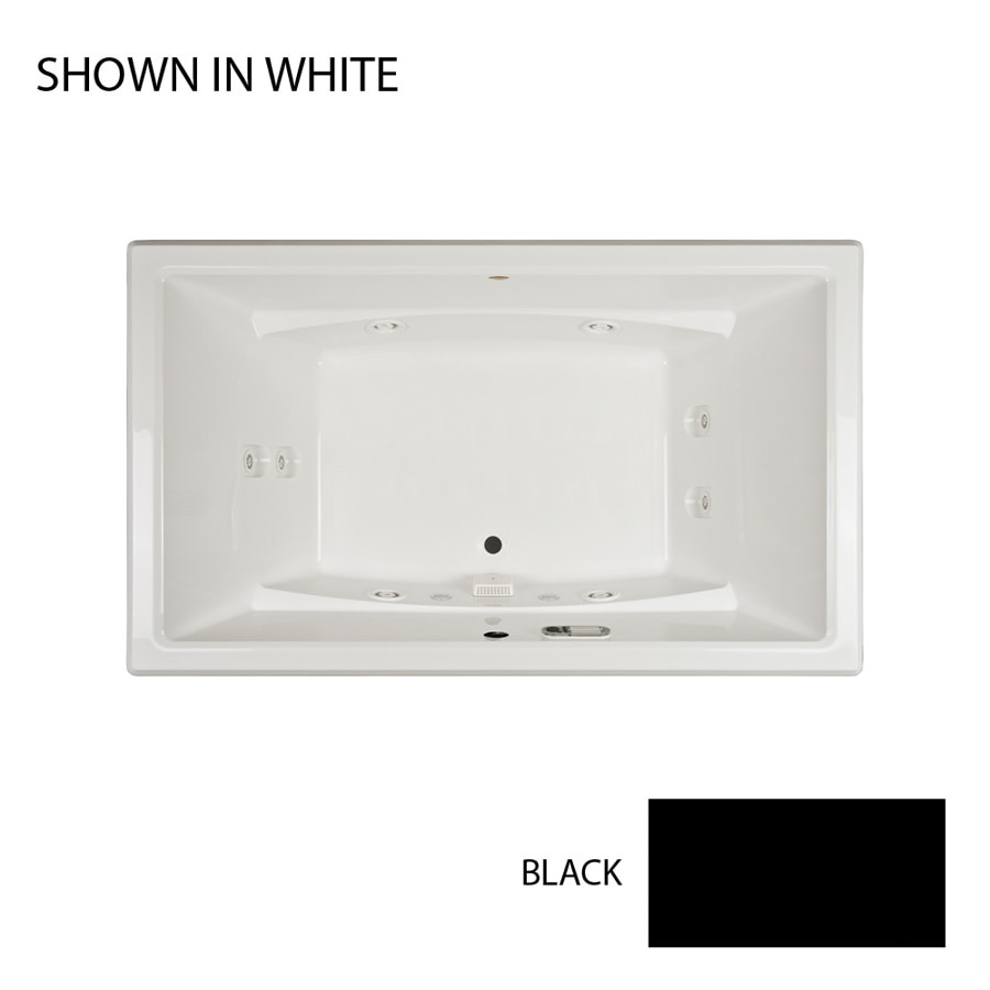 Jacuzzi ACE6636WCR5CWB Acero 2-Person Black Acrylic Rectangular Whirlpool Tub (Common: 36-in x 66-in; Actual: 25-in x 36-in x 66-in)