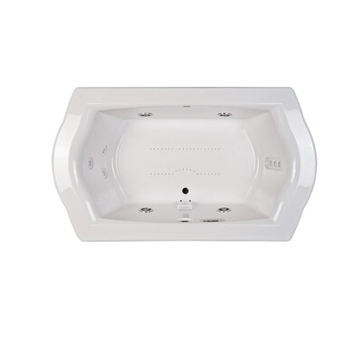 Jacuzzi Salerno 72 In L X 42 In W X 25 In H 2 Person White Acrylic