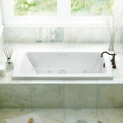 Jacuzzi Primo 60 In White Acrylic Rectangular Reversible