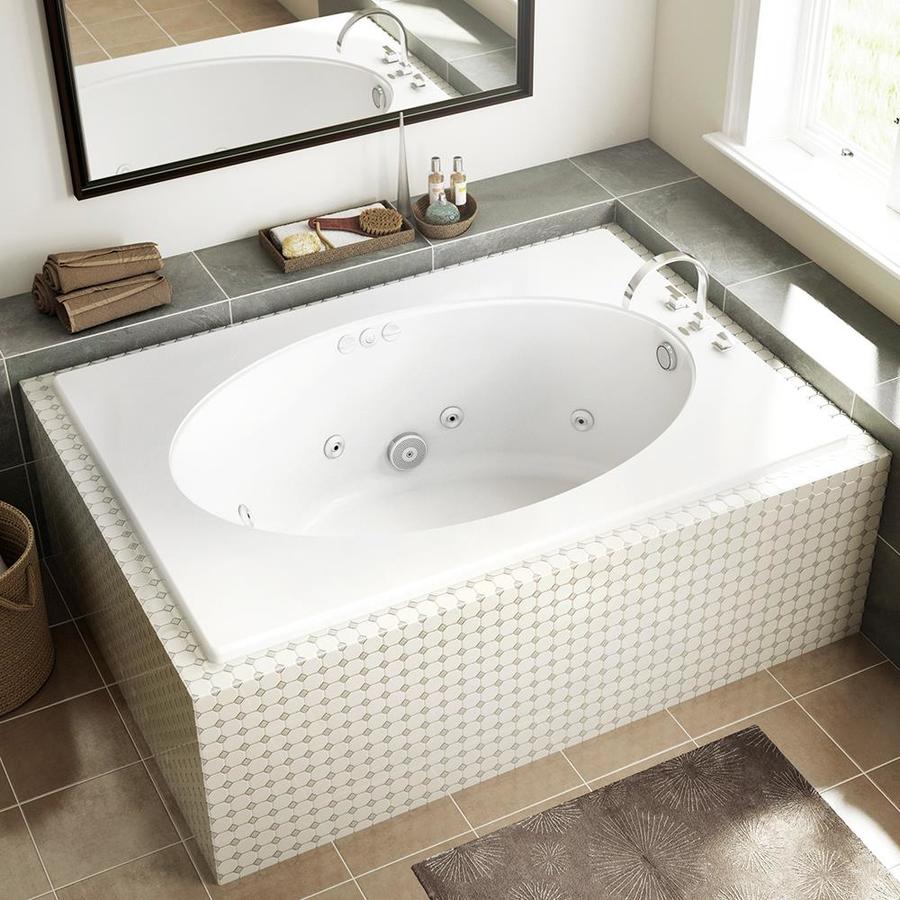 Shop Jacuzzi Primo White Acrylic Oval In Rectangle Whirlpool Tub ...