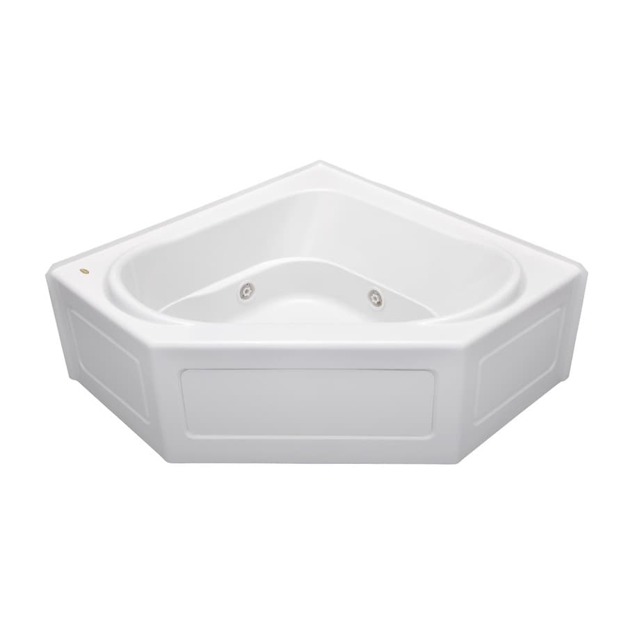 Jacuzzi Capella 55-in White Acrylic Corner Center Drain ...