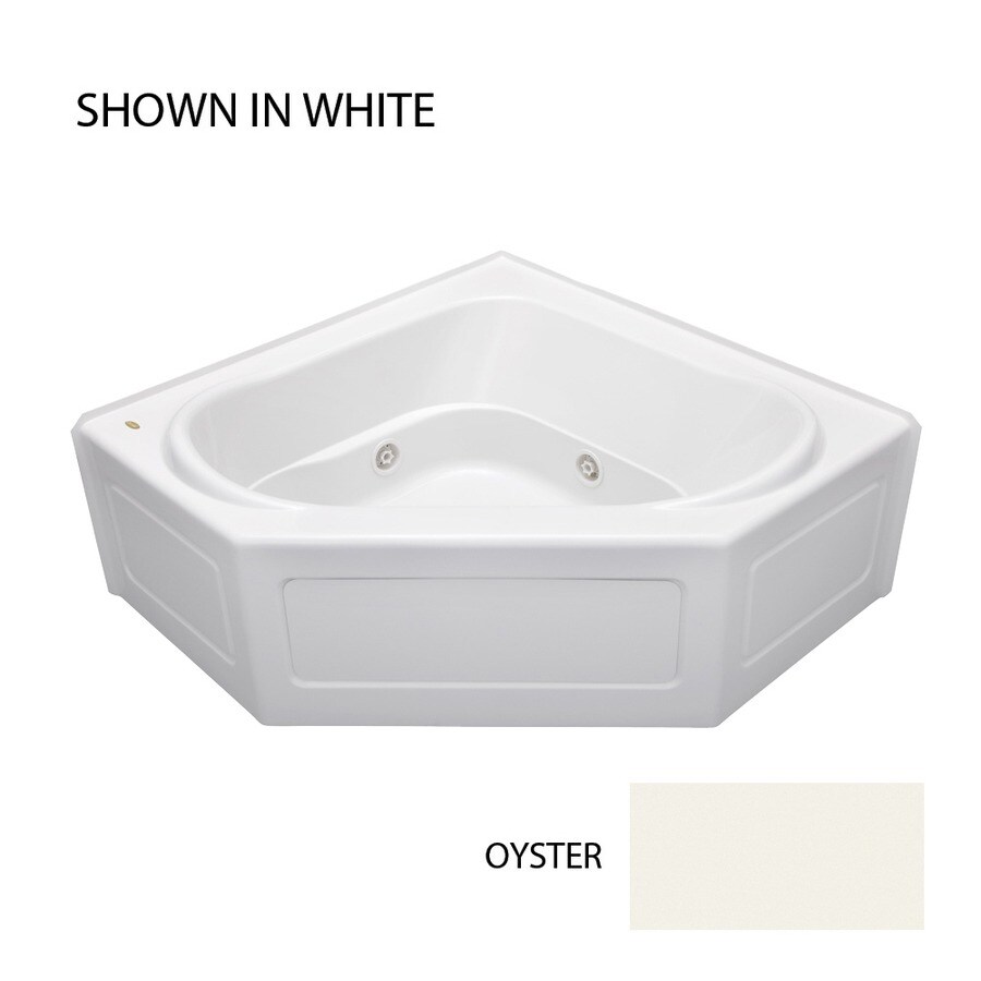 Shop Jacuzzi Capella 55in Oyster Acrylic Alcove Whirlpool Tub with