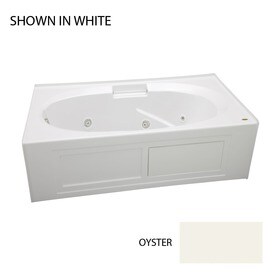 Jacuzzi Nova 60-in Oyster Acrylic Rectangular Center Drain Alcove Whirlpool Tub