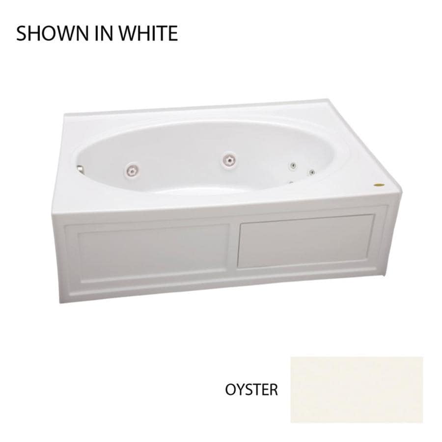 Jacuzzi Nova 42-in W x 60-in L Oyster Acrylic Oval In Rectangle Left-Hand Drain