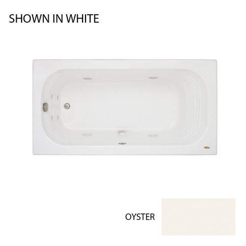 Jacuzzi Luxura 66in Oyster Acrylic Rectangular LeftHand Drain Alcove