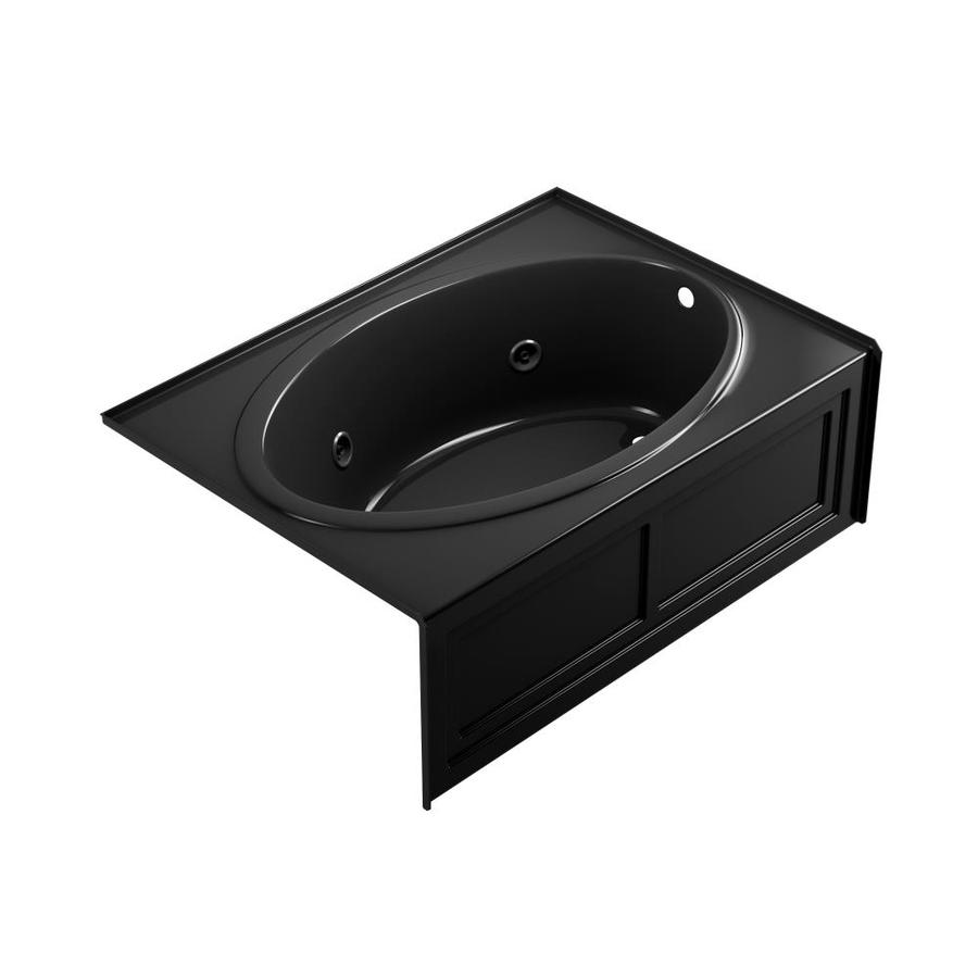 Jacuzzi Nova 60in Black Acrylic Rectangular RightHand Drain Alcove