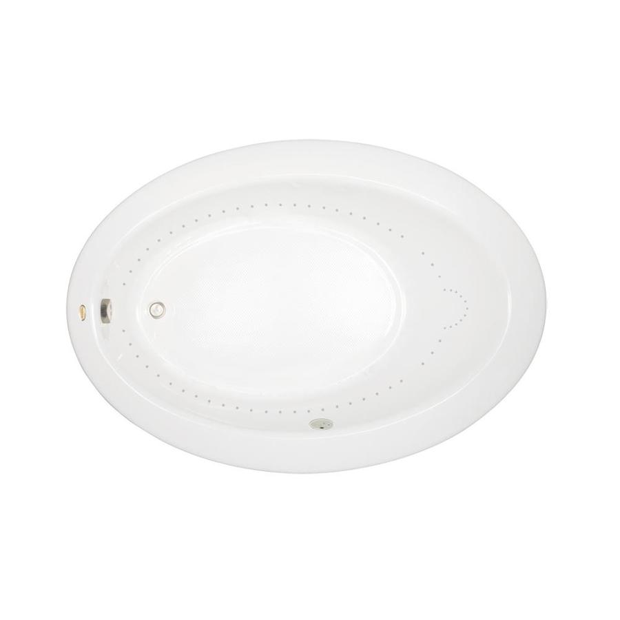 Jacuzzi Riva 62 In White Acrylic Oval Reversible Drain Drop