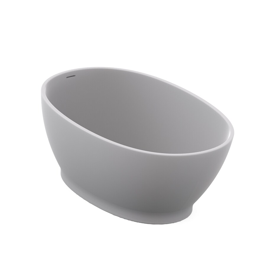 Jacuzzi URF5633BUXXXXM Urbino AVVIO 32.5-in W x 55.9-in L White Solid Surface Oval Reversible Drain (Drain Included)
