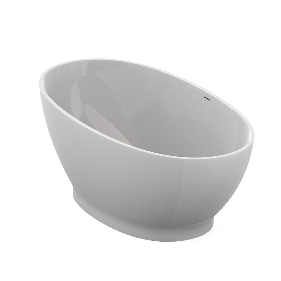 Jacuzzi TRF6236BCXXXXG Torino AVVIO 36-in W x 61.5-in L White Solid Surface Oval Center Drain (Drain Included)