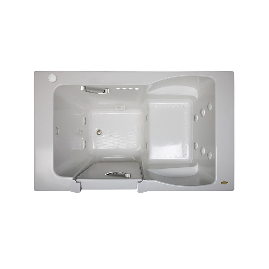 Jacuzzi Finestra 60in White Acrylic Rectangular RightHand Drain Walk