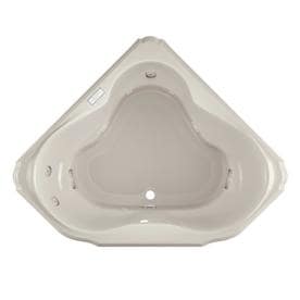 Jacuzzi Marineo 60-in Oyster Acrylic Drop-In Whirlpool Tub with Center Drain